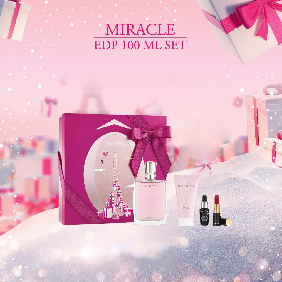 LANCOME,MIRACLE EDP 100 ML SET,เซตของขวัญสุดคุ้ม